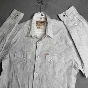 Refler C Cowboy Collection Pro Flex 45 Mens XL Western Paisley Pearl Snap Shirt